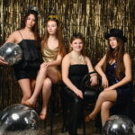 Planet Photo festive photoshoot with disco balls and confetti