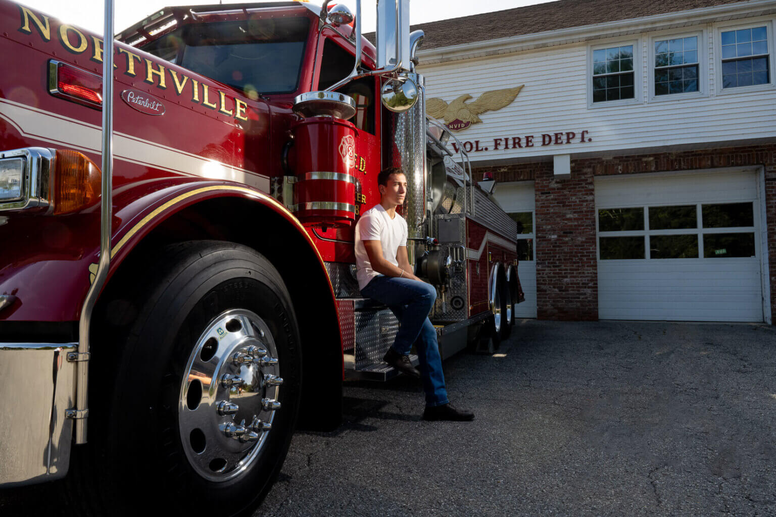 Senior Portrait of a Volunteer fireman