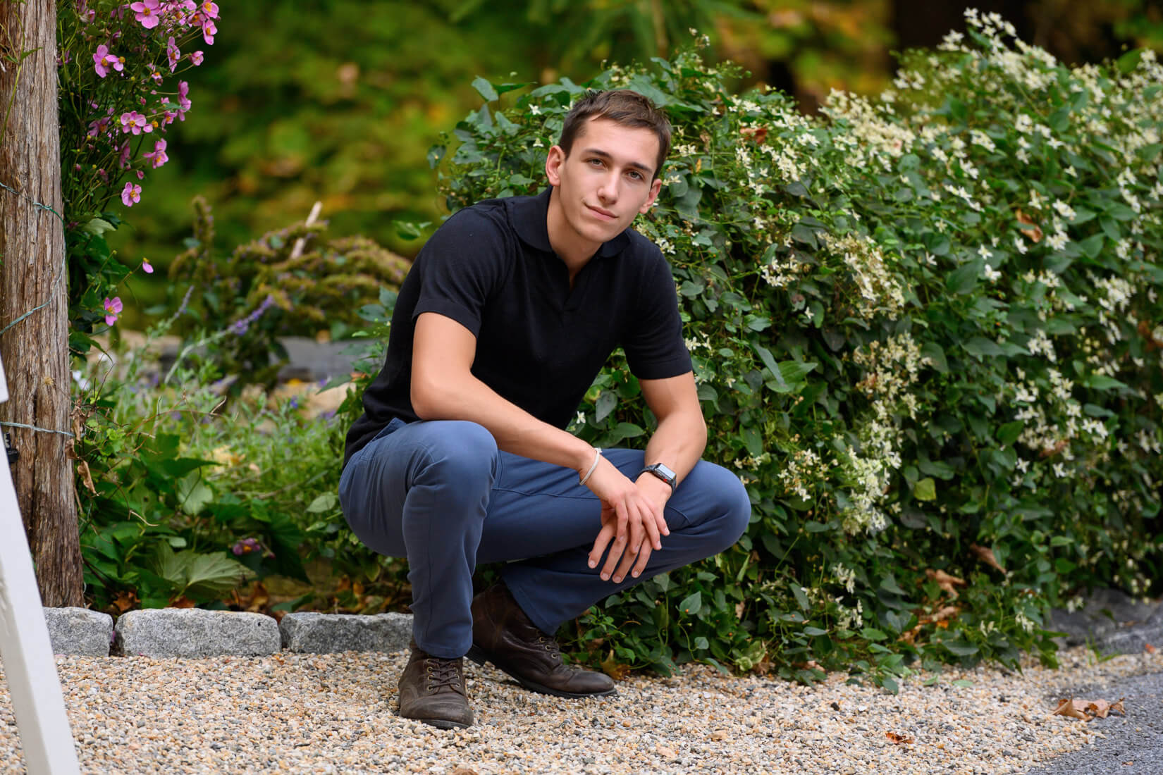 Senior Portraits of a guy in New Preston, CT