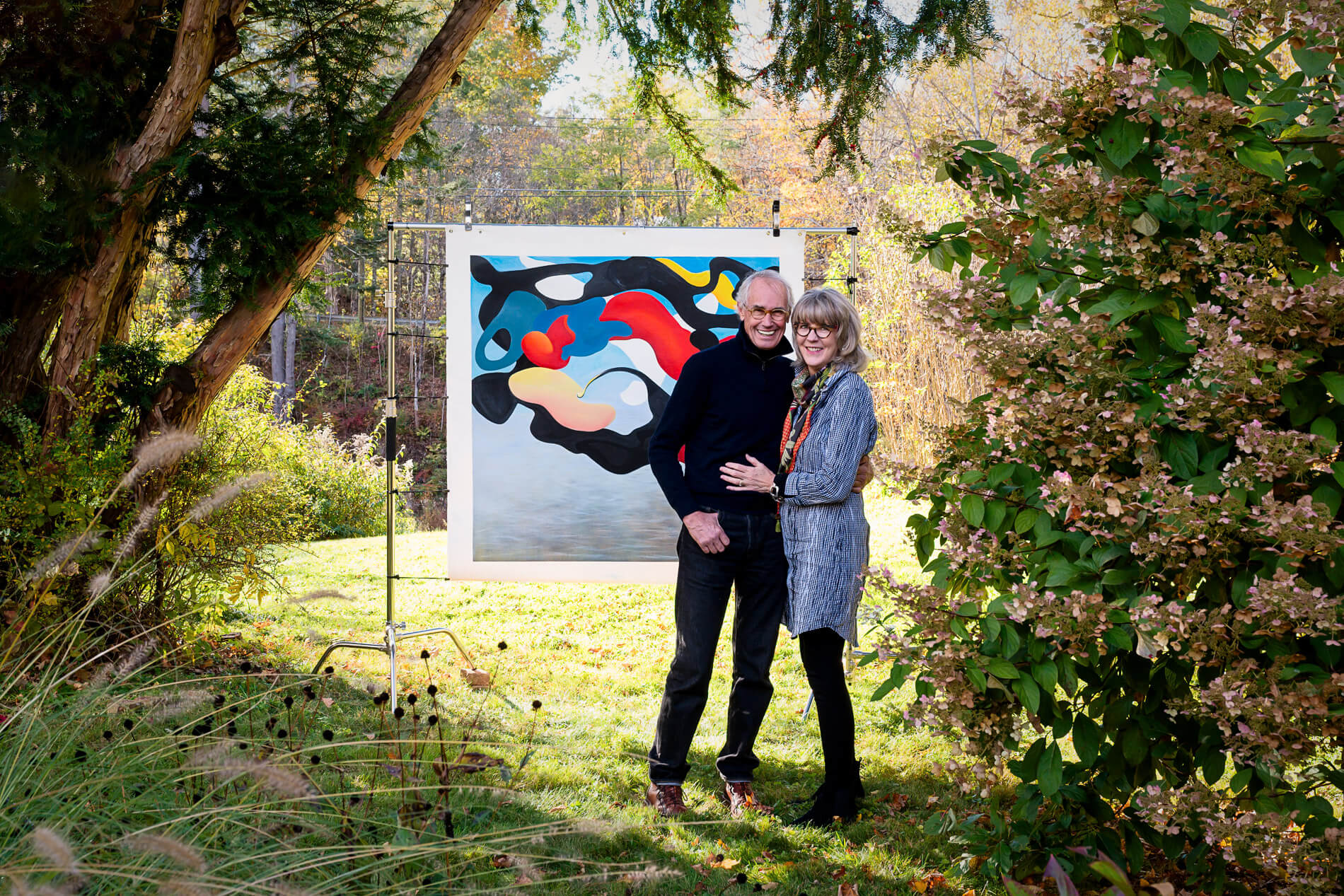 Portrait of couple outdoors in Cornwall CT