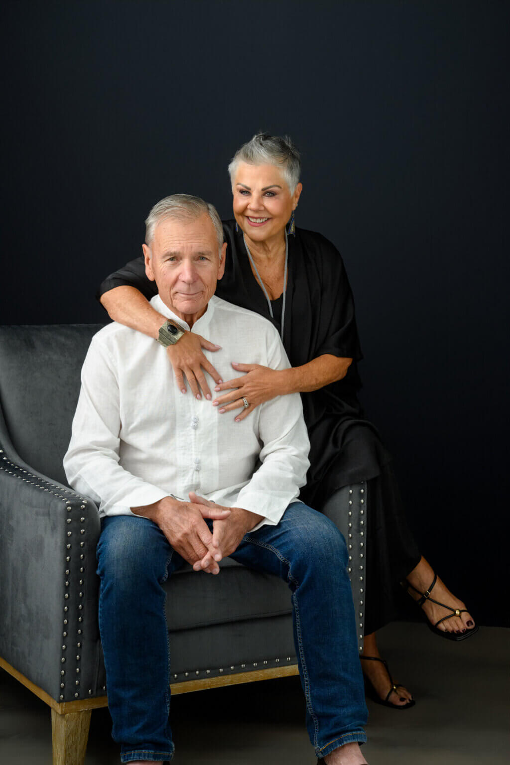 Portrait of a couple in the studio celebrating the legacy of love with Planet Photo