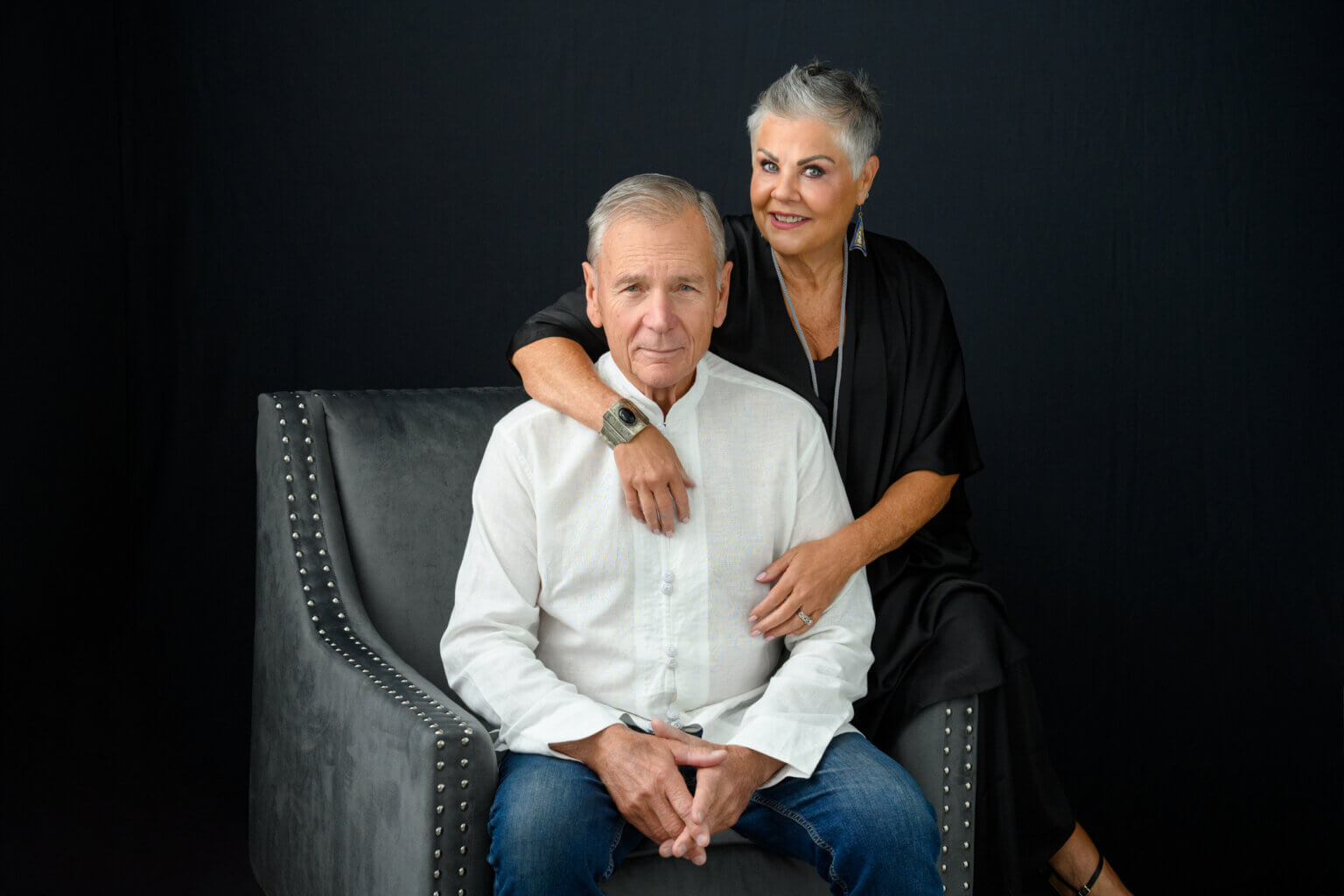 Portrait of a couple in the studio celebrating the legacy of love with Planet Photo