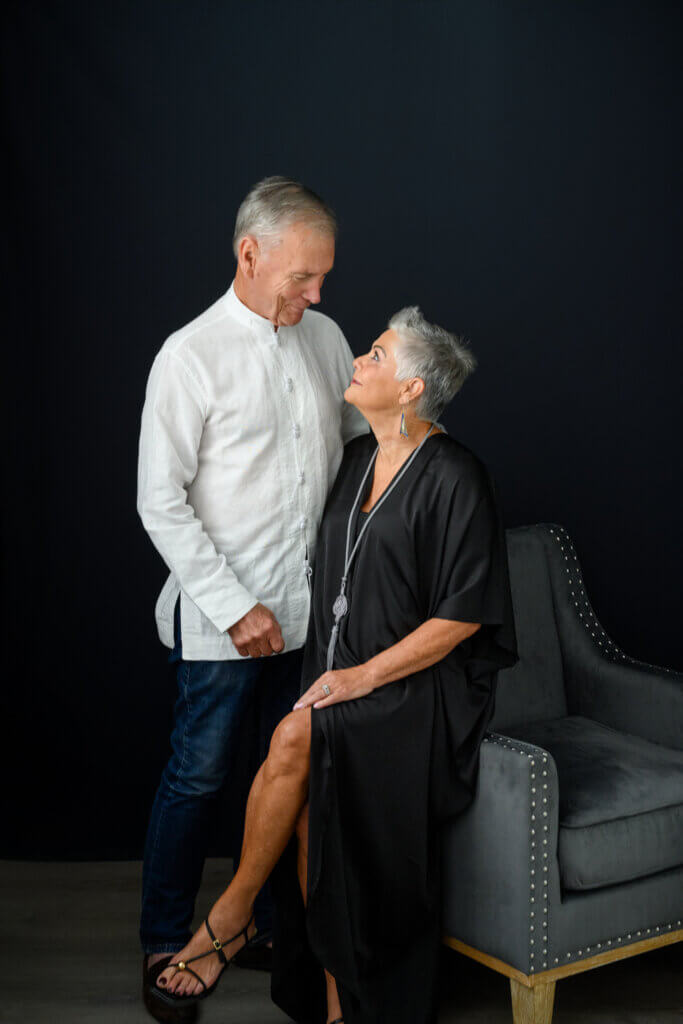 Portrait of a couple in the studio celebrating the legacy of love with Planet Photo