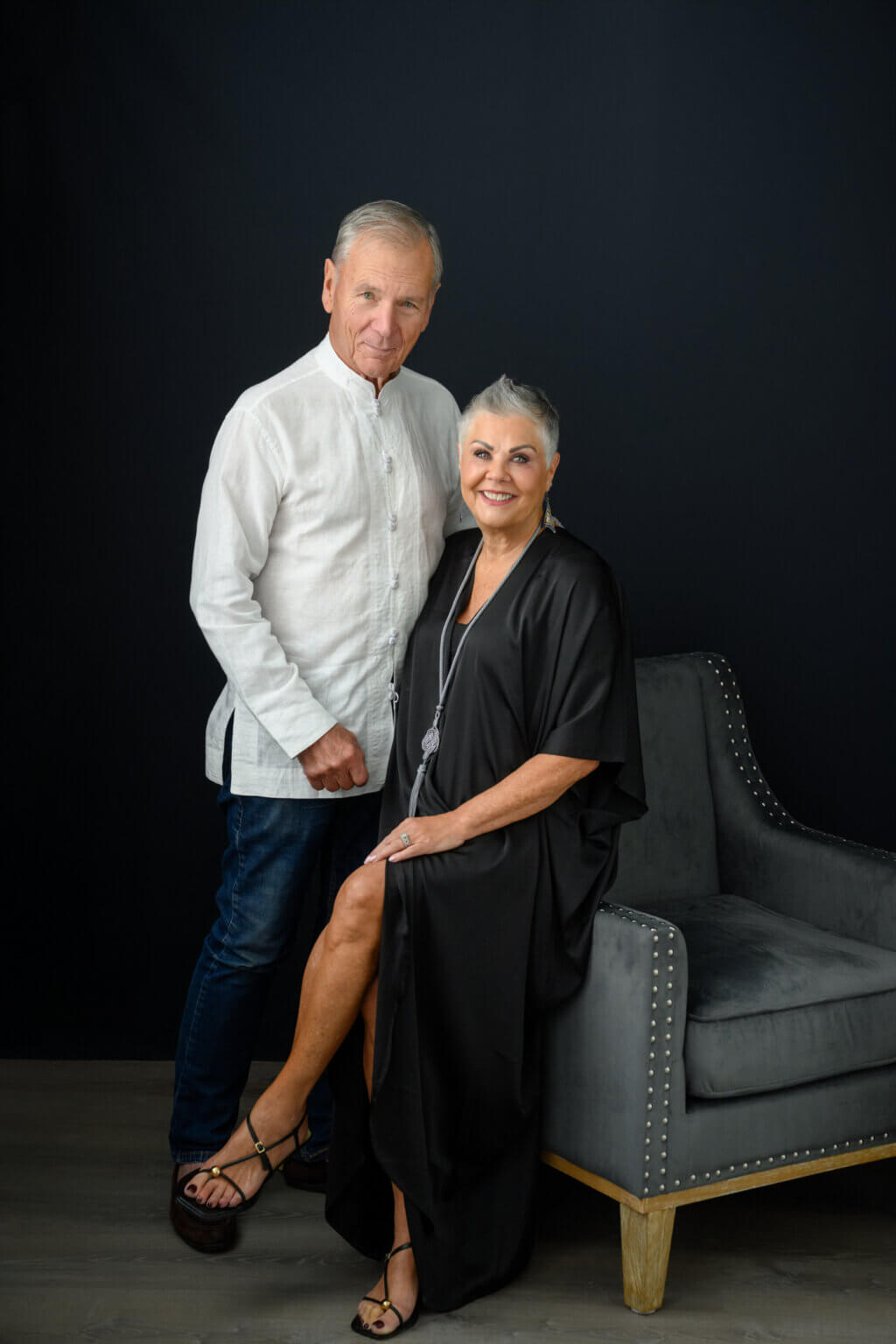 Portrait of a couple in the studio celebrating the legacy of love with Planet Photo