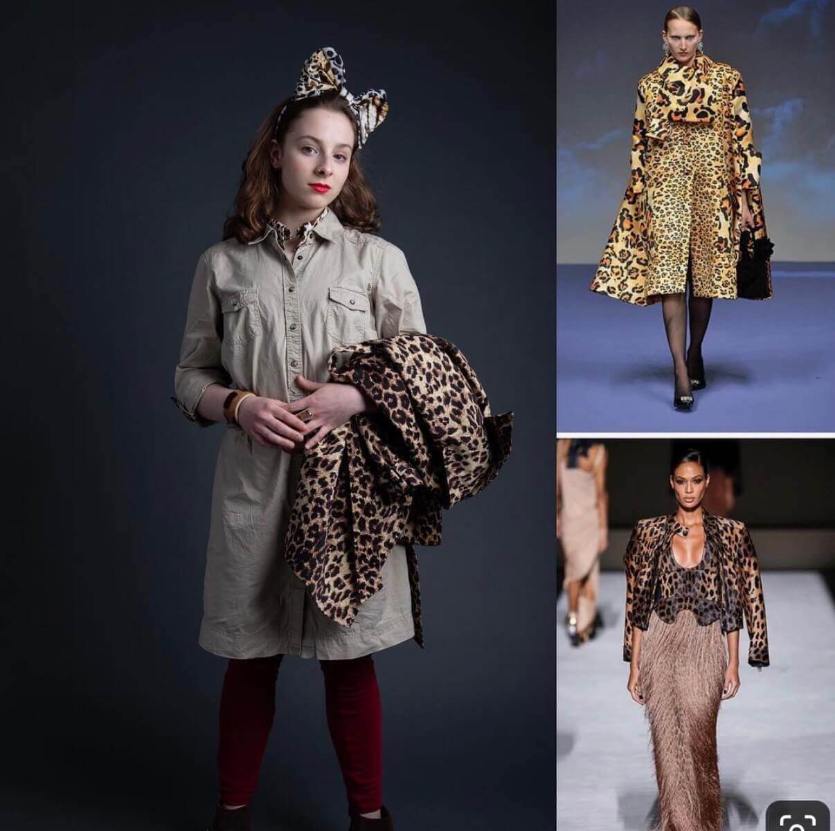 goodwill challenge showing the inspiration and the outfit created