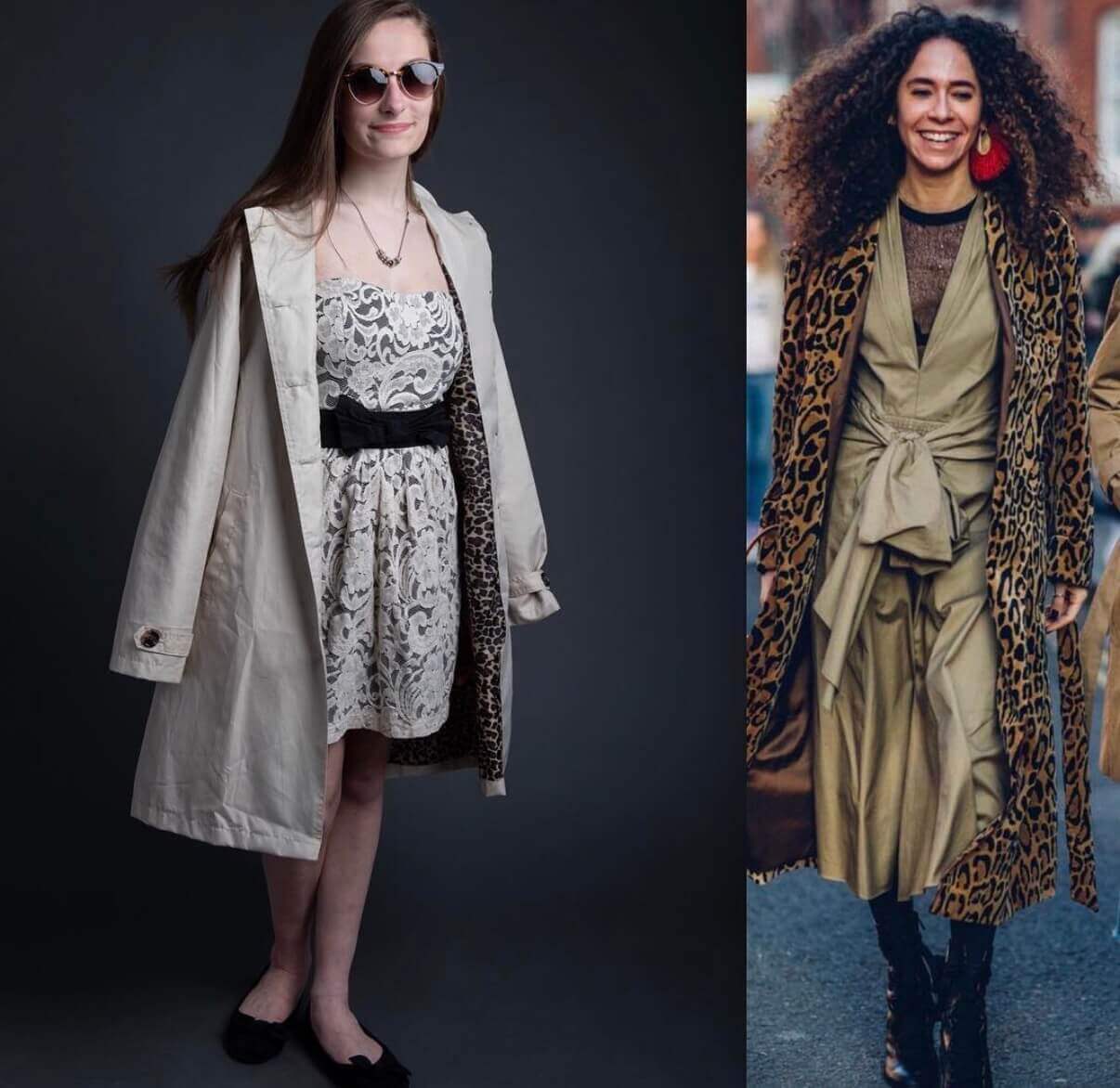 goodwill challenge showing the inspiration and the outfit created