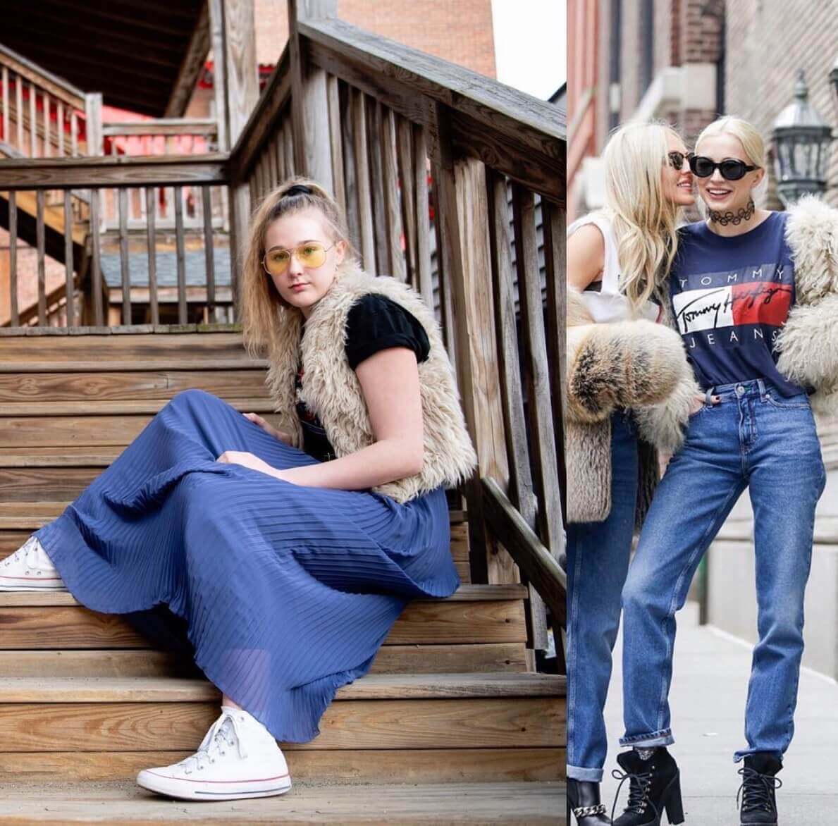 goodwill challenge showing the inspiration and the outfit created