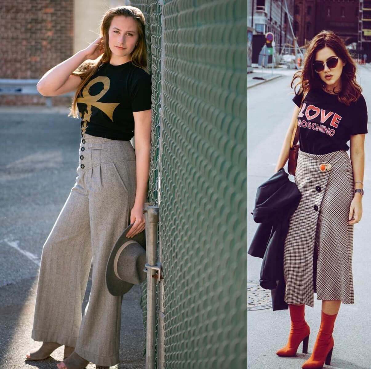 goodwill challenge showing the inspiration and the outfit created