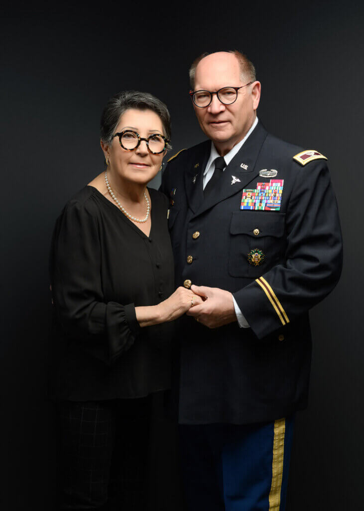 Carol-11-untitled-Social Couple studio portrait military uniform