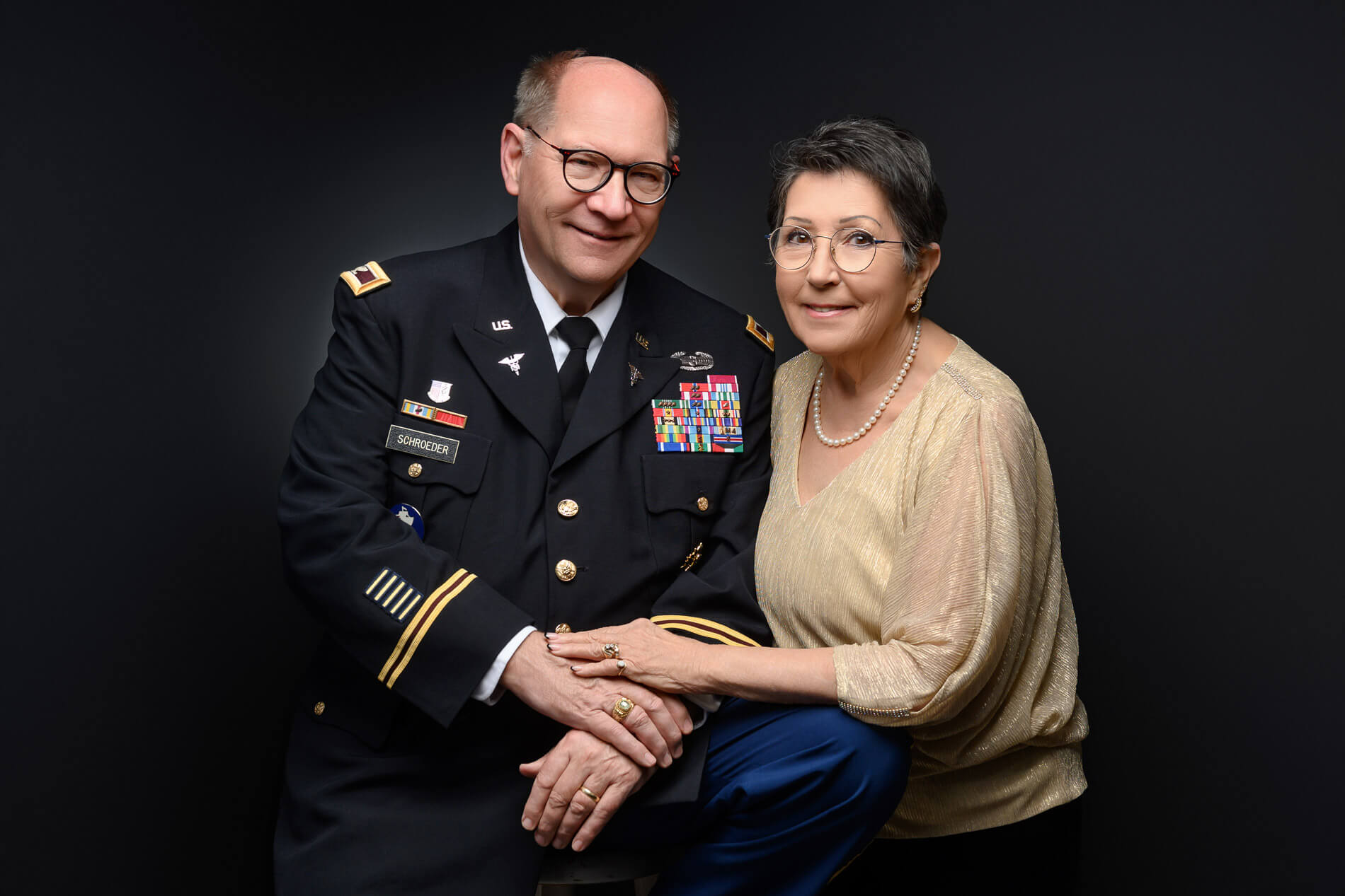 Carol-51-untitled-Social Couple studio portrait military uniform