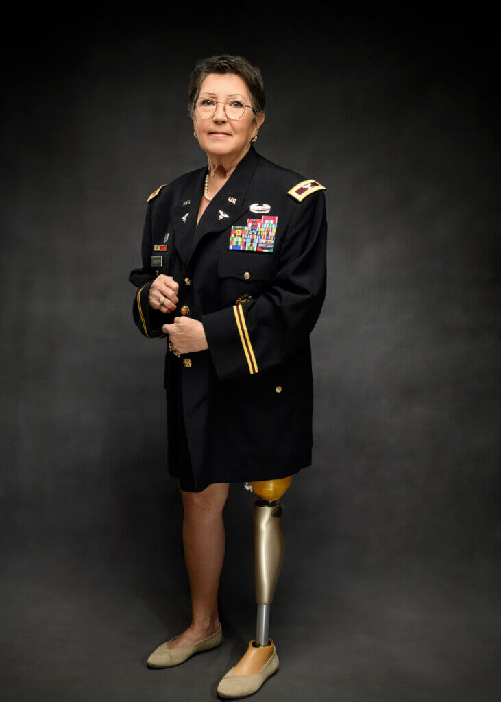 Carol-86-untitled-Social studio portrait military wife amputee